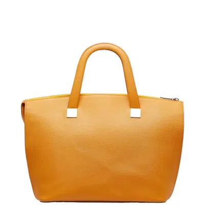 Pre-owned Celine Orange Leather Handbag Tote Bag ()
