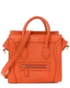 Celine Orange Smooth Leather Micro Luggage Micro Handbag (authentic Pre-loved)