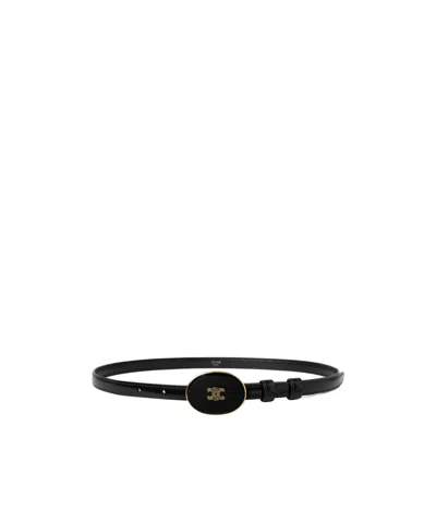 Celine Oval Belt In Black