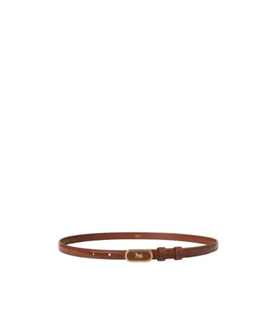 Celine Oval Belt In Brown