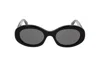 Celine Oval Frame Sunglasses In 01a - Black
