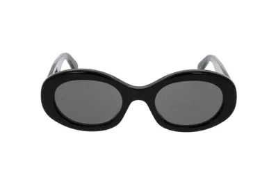 Celine Oval Frame Sunglasses In 01a - Black