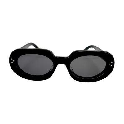 Celine Oval Frame Sunglasses In 01a