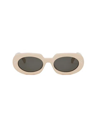 Celine Oval Frame Sunglasses In 25a