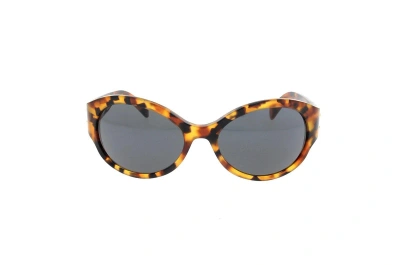 Celine Oval Frame Sunglasses In Blonde Havana / Smoke