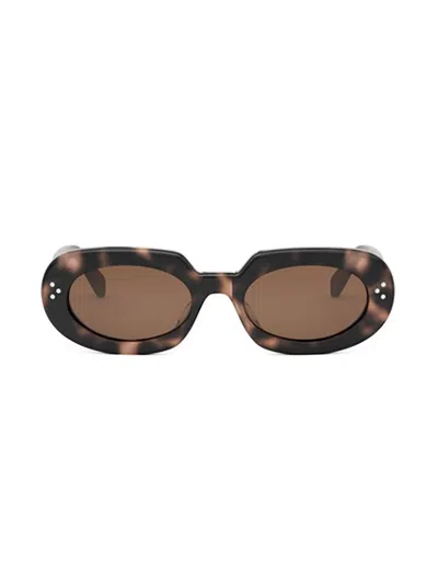 Celine Oval Frame Sunglasses In 53e