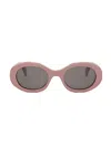 Celine Triomphe Acetate Oval Sunglasses In 72a - Rose
