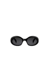 Celine Triomphe Logo Oval Acetate Sunglasses In Black