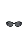 Celine Bold Oval-frame Acetate Sunglasses In Black