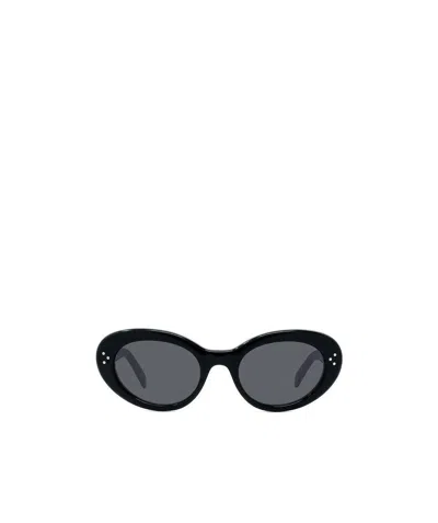 Celine Oval-frame Tinted Sunglasses In Black