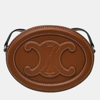 Pre-owned Celine Oval Purse Bag In Brown