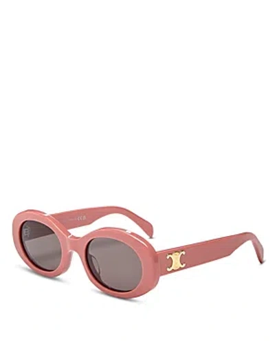 Celine Oval Sunglasses, 52mm In Gray