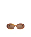 Celine Oval Sunglasses In Brown