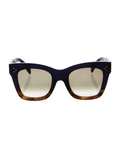Pre-owned Celine Oversize Gradient Sunglasses In Blue