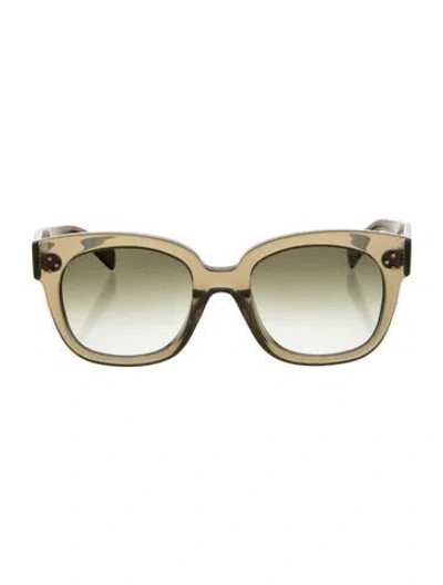 Pre-owned Celine Oversize Gradient Sunglasses In Green