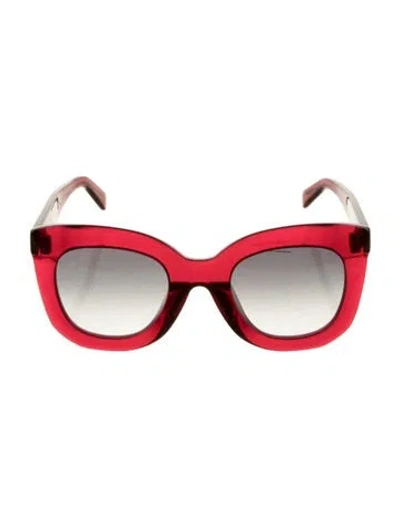 Pre-owned Celine Oversize Gradient Sunglasses In Red