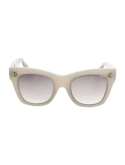 Pre-owned Celine Oversize Gradient Sunglasses In White