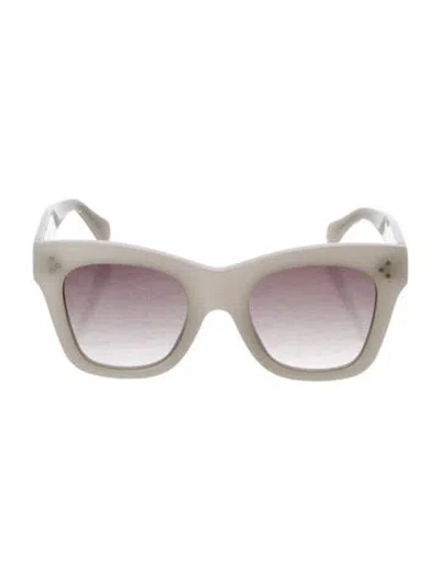 Pre-owned Celine Oversize Gradient Sunglasses In White