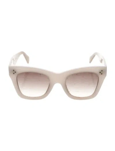 Pre-owned Celine Oversize Gradient Sunglasses In White