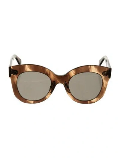 Pre-owned Celine Oversize Tinted Sunglasses In Black