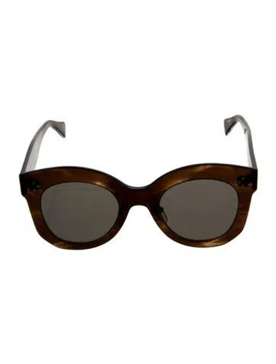 Pre-owned Celine Oversize Tinted Sunglasses In Brown