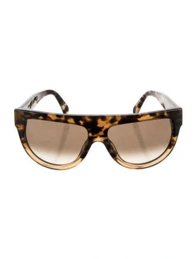 Pre-owned Celine Oversize Tinted Sunglasses In Brown