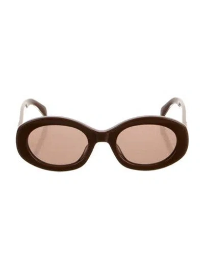 Pre-owned Celine Oversize Tinted Sunglasses In Brown