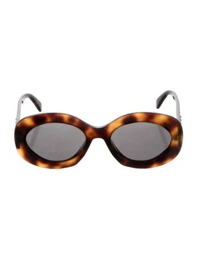 Pre-owned Celine Oversize Tinted Sunglasses In Brown
