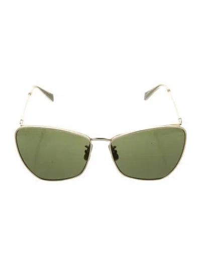 Pre-owned Celine Oversize Tinted Sunglasses In Gold