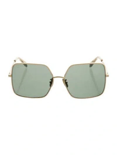 Pre-owned Celine Oversize Tinted Sunglasses In Gold