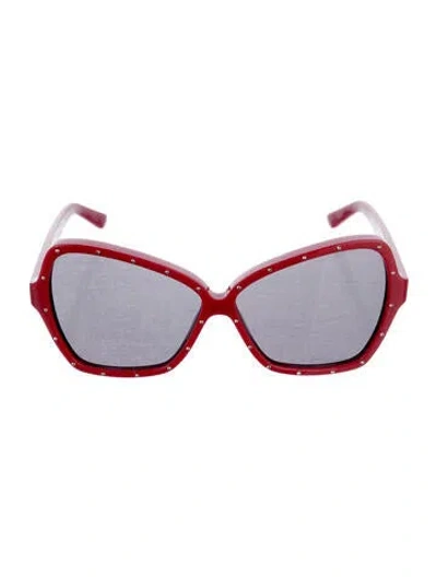 Pre-owned Celine Oversize Tinted Sunglasses In Red