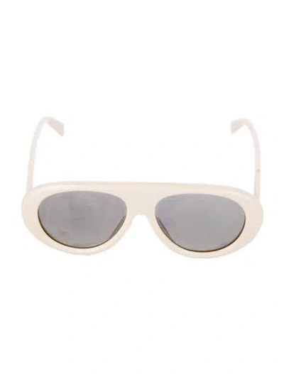 Pre-owned Celine Oversize Tinted Sunglasses In White