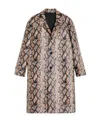 Celine Oversized Python Overcoat In Nude