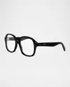 Celine Oversized Round Acetate Optical Glasses In Shiny Black