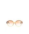 Celine Oversized Round Frame Sunglasses In Brown