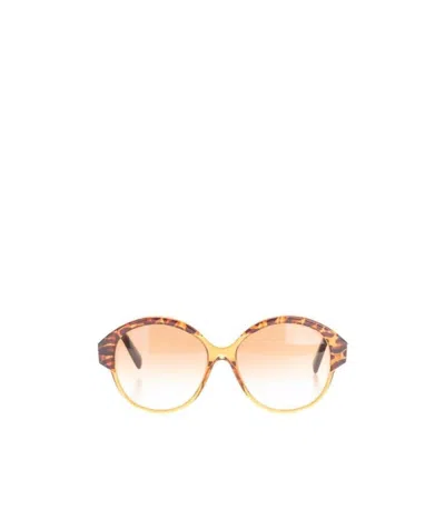 Celine Oversized Round Frame Sunglasses In Brown