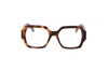 Celine Oversized Square Frame Glasses In Marrone