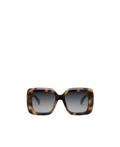 Celine Oversized Tortoiseshell-frame Sunglasses In Black