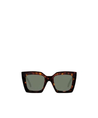 Celine Oversized Tortoiseshell Frame Sunglasses In Gray