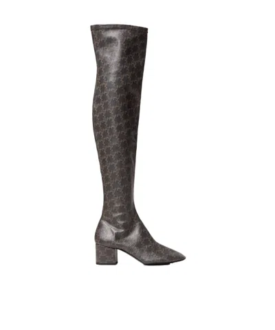 Celine Over-the-knee Stretch Boots In Multi