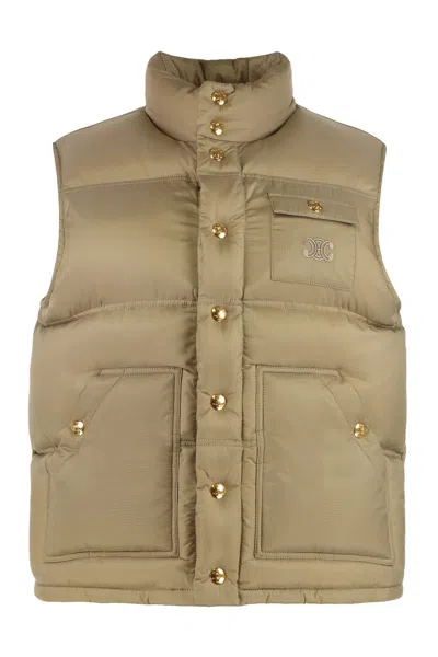 Celine Padded Gilet In Brown