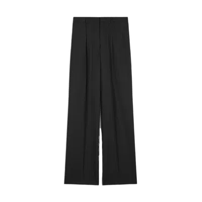 Celine Sorbonne Pants In Striped Wool In Black