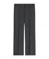 Celine Pantalon In Striped Wool Flannel In Black