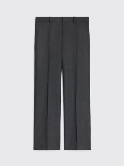Celine Pantalon In Striped Wool Flannel In Black