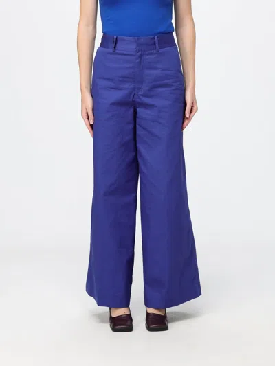 Celine Pants Woman Color Royal Blue In Purple