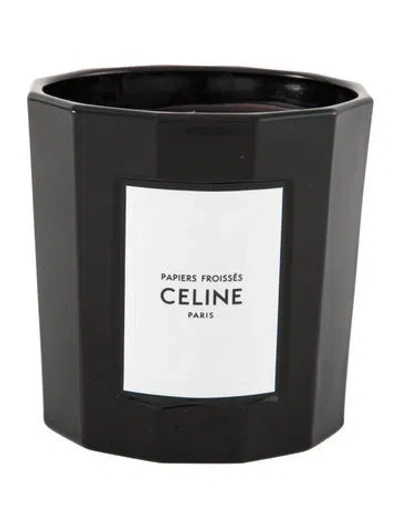 Pre-owned Celine Papiers Froissés Scented Candle In Black