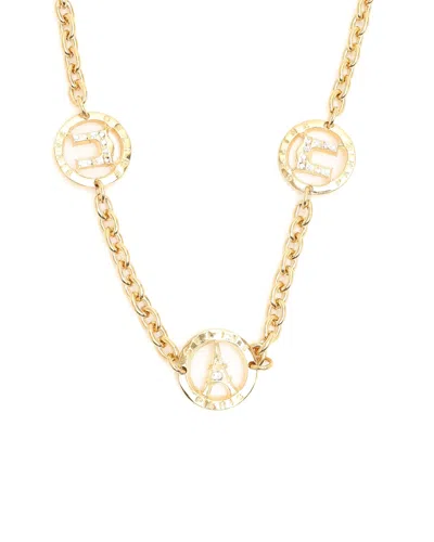 Celine Céline Paris Charms Necklace In Gold