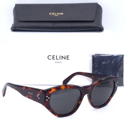 Pre-owned Celine Paris Cl 40219i 52a Havana/grey Lens Authentic Sunglasses Frame 54-18 In Gray