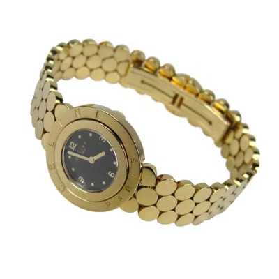 Pre-owned Celine Paris Gold Watch New In Box Circle Face Wrist Watch In Brown