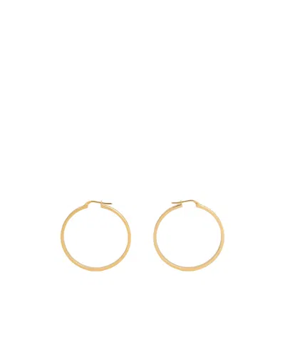 Celine Paris Logo High-circle Earrings In Yellow